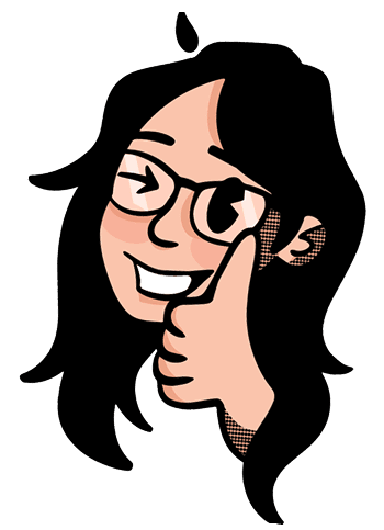 Illustrated sticker of Kailee Hamre giving a thumbs up